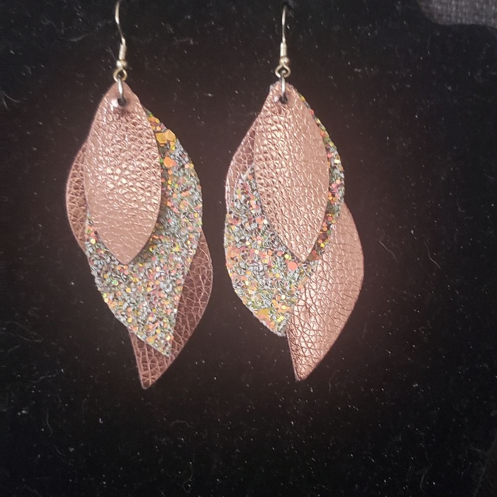 Earth tone and sparkle earrings
